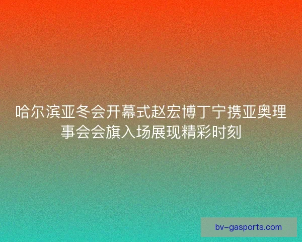 哈尔滨亚冬会开幕式赵宏博丁宁携亚奥理事会会旗入场展现精彩时刻