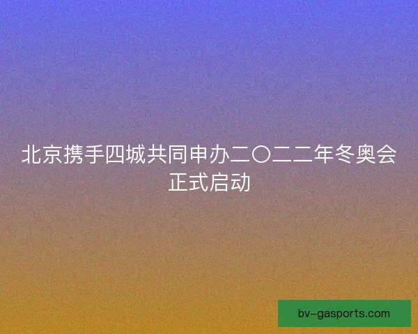 北京携手四城共同申办二〇二二年冬奥会正式启动